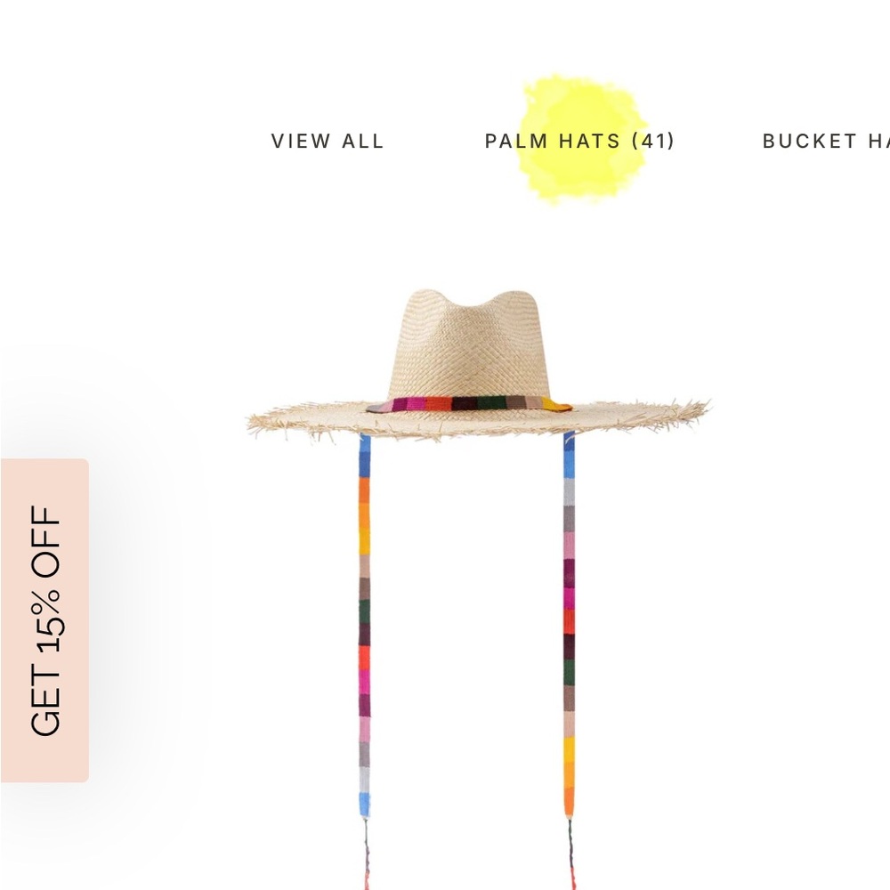 Sunshine Tienda Rosita wide Brim fringe hat